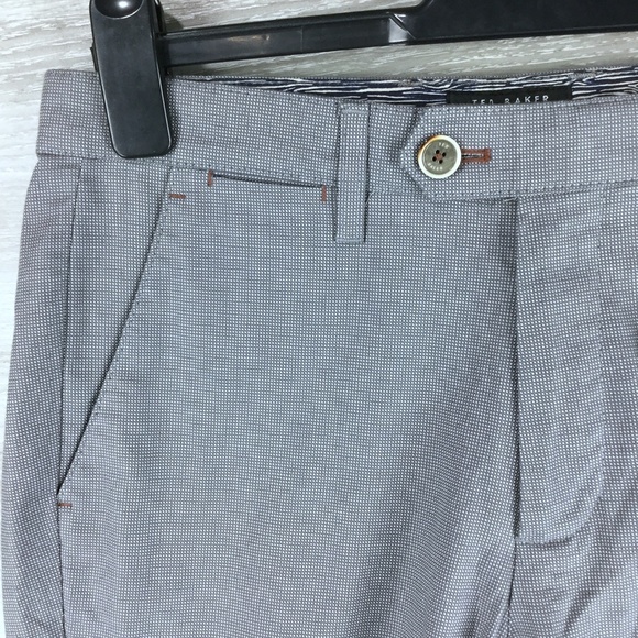Ted Baker Clydesy Mini Design Slim Fit Trousers - Picture 4 of 6